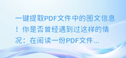 一键提取PDF文件中的图文信息!