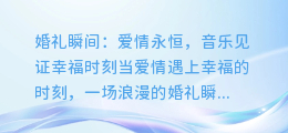 婚礼瞬间:爱情永恒,音乐见证幸福时刻