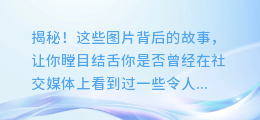 揭秘!这些图片背后的故事,让你瞠目结舌