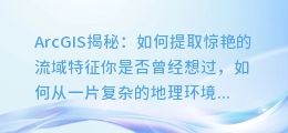 ArcGIS揭秘:如何提取惊艳的流域特征图文