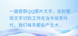 一键提取QQ图片文字,告别繁琐文字识别工作