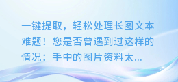 一键提取,轻松处理长图文本难题!