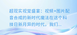 视频+图片配音合成:创造超现实视觉体验